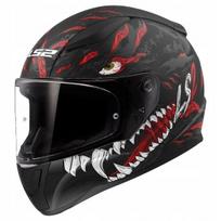 Motociklininko šalmas LS2 FF353 Rapid II Kaiju juodas/raudonas, XL dydis