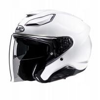 Atviras motociklo šalmas HJC F31 Solid, perlinės baltos spalvos
