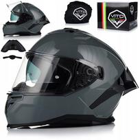 Motociklo šalmas VITO PRESTO AERO, blizgus Nardo, su Pinlock sistema ir Blend apsauga