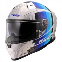 Motociklininko šalmas LS2 Vector 2 FF811 Freedom, balta/sidabrinė, XXXL (65–66 cm)