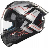 Integralus šalmas MT HELMETS TARGO S C0 Brik, juodas-baltas, blizgus