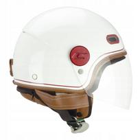 Motociklo šalmas CGM Jet 191V PIX VINTAGE, baltas, XXL (59 cm)