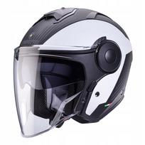 Motociklininko šalmas CABERG BLENDA SOHO MILANO, baltas/juodas, M dydis