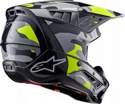 Motokroso šalmas Alpinestars S-M5 Rover 2, juodas/pilkas/geltonas, M (57)
