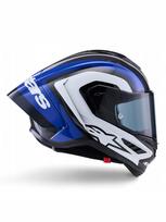 Motociklininko šalmas ALPINESTARS SUPERTECH R10 ARIUS juodas/baltas/mėlynas (XL)