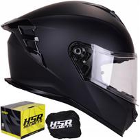 Motociklininko šalmas HSR HS986, juodas matinis, su Pinlock, ECE 22.06