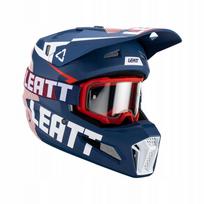 Motociklininko šalmas Leatt 3.5 Royal su akiniais, XL