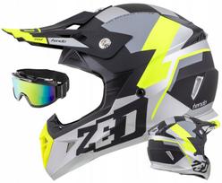 Motociklininko šalmas ZED X1 su akiniais, L dydis (51–52 cm), sertifikuotas