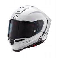 Motociklininko šalmas Alpinestars Supertech R10, balta/kuro, FIM, Pinlock 120, XL