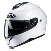 Motociklininko šalmas HJC C91N, perlo baltumo
