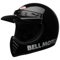 Motociklininko šalmas Bell Moto-3, juodas/baltas, M dydis (57–58 cm), unisex