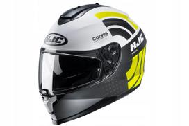 Integralus šalmas HJC C70 Curves pilkas/baltas/geltonas XL
