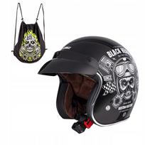 Atviras motociklininko šalmas W-TEC Black XS