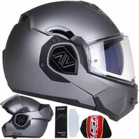 Motociklininko šalmas LS2 FF906 ADVANT, titano spalvos, su PINLOCK, ECE 22.06