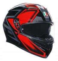 Motociklininko šalmas AGV K-3 L Compound juodas/raudonas E2206