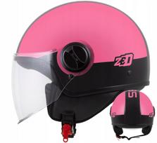 Motociklininko šalmas ZED PINK C35, XS dydžio, su atšvaitais, ECE.06