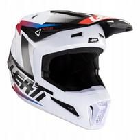 Motociklo šalmas Leatt Moto 2.5 V24, juodas/baltas, XXL (63-64 cm)