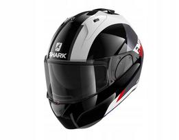 Motociklininko šalmas SHARK EVO ES, balta/juoda/raudona, XS