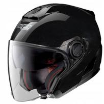 Atviras motociklininko šalmas NOLAN N40-5 06 N-COM, juodas blizgus, XL