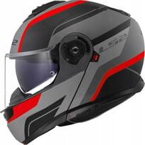 Motociklininko šalmas LS2 FF908 Strobe II Monza, juoda/pilka/raudona, 3XL