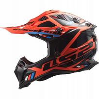 Motociklininko šalmas LS2 MX700 Subverter Evo, oranžinis/juodas, S dydis