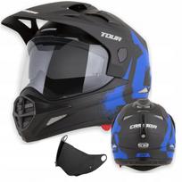 Motociklininko šalmas Cassida Tour Crew XS, tinkamas interkomui, 2 stiklai, ECE 22.06