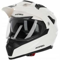 Motociklininko šalmas ACERBIS Adventure Flip FS-606, baltas, XL (61-62 cm), su dviguba blenda