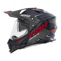 Motociklo šalmas N312 Enduro/ADV, su ventiliacija, stiklu, blenda, ECE 22.06, L dydis