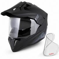 Motociklininko šalmas ZED XD1 su stiklo skydeliu, enduro, XS dydis (53-54 cm), nuo rasojimo