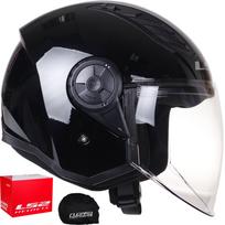 Atviras motociklo šalmas LS2 Airflow II Solid Black Gloss OF616