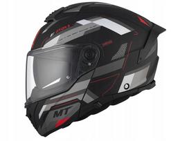 Motociklo šalmas MT Helmets Atom 2 SV Bast D5, juodai baltas, matinis