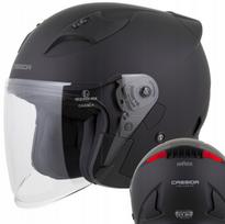 Atvira motociklo šalmas CASSIDA REFLEX MAT 2, XS (53-54 cm), su atšvaitais, ECE 22.06 J