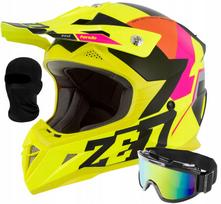 Krosinis enduro šalmas ZED X1.9 S ECE 22.06 su akiniais ir interkomo paruošimu