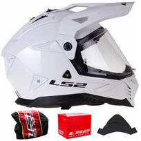 Motociklininko šalmas LS2 MX702 Pioneer II, balta, M dydis, cross/enduro
