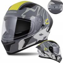 Motociklo šalmas Cassida Orbit XS, matinės pilkos spalvos, tinkamas nešiojant akinius, su interkomu ir Pinlock