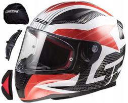 Motociklininko šalmas LS2 FF353 Rapid II, balta/raudona, M dydis