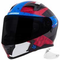 Motociklininko šalmas CASSIDA 3 DRFT XS, juodas stiklas