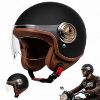Atviras motociklo šalmas BLEND, juodas