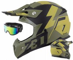 Vaikiškas šalmas ZED X1 S (48 cm) enduro, su akiniais, ECE 22.06