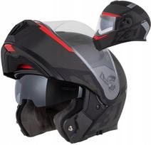 Motociklo šalmas ZED F19 XS (53–54 cm), su blenda, antifog stiklu, tinkamas interkomui, ECE2206