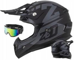 Vaikiškas motociklininko šalmas ZED X19 su akiniais, S (48 cm), sertifikuotas