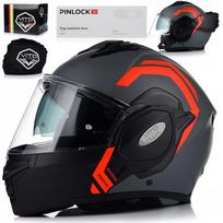 Motociklo šalmas VITO REVERSE FLUO, modulinis, su Pinlock ir Blend
