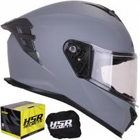 Motociklininko šalmas HSR HS986, pilkas, su Pinlock sistema