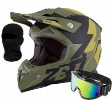 Krosinis enduro šalmas ZED X1.9 Mat XS ECE22.06 su akiniais ir interkomo laikikliu