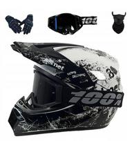 Elektrinis paspirtuko šalmas CROSS/ENDURO/QUAD/BMX su akiniais ir pirštinėmis, dydis M