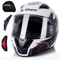 Motociklininko šalmas LS2 FF353 Rapid II, balta/rožinė, S dydis