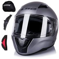 Motociklininko šalmas LS2 FF353 Rapid II, integruotas, ECE 22.06, titano matinės spalvos, S dydis