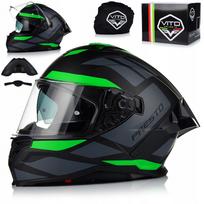 Motociklininko šalmas VITO PRESTO AERO, žalias matinis, su Pinlock sistema ir Blend