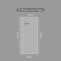 Simple Mushroom Hole Photocards Holder Vertical Loose Leaf Photo Album Transparent Idol Card Collection Binder gray