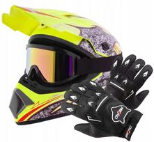 Šalmas su Quad L akiniais ir Enduro Cross pirštinėmis BMX, MTB, elektriniam paspirtukui